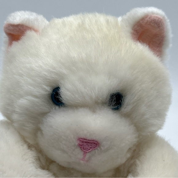 Vtg Rare 1992 Polar Puff 24k 6” White Cat With Blue Eyes Plush Stuffed Animal - Picture 5 of 10